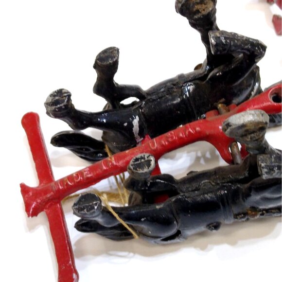 Stanley Toy Co. Horse Drawn Farm Hay Work Cast Wagon w/Driver Toy Original Paint - Picture 12 of 13